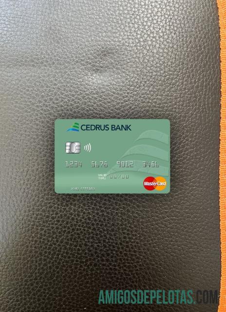 Líbano Cedrus Bank Mastercard Photolook Front exemplo